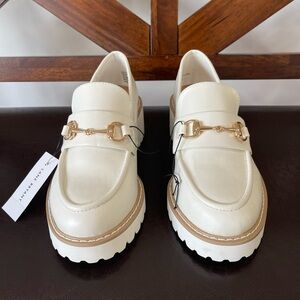 Lane Bryant Cloud Faux Leather Lug Sole Loafer women's size 7W Horse Bit NWT